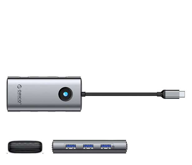 Orico USB-C - 3x USB-A 3.0, 1x USB-C 2.0, 1x HDMI - szary - 1343463 - zdjęcie 2